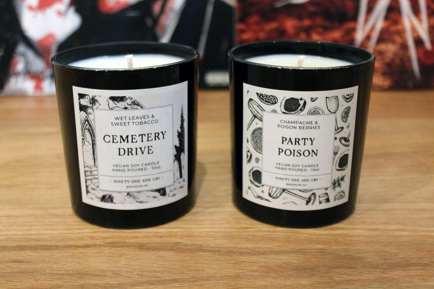 My Chemical Romance Candle Bundle - Cemetery Drive & Party Poison | Set of 2 10oz Soy Candles