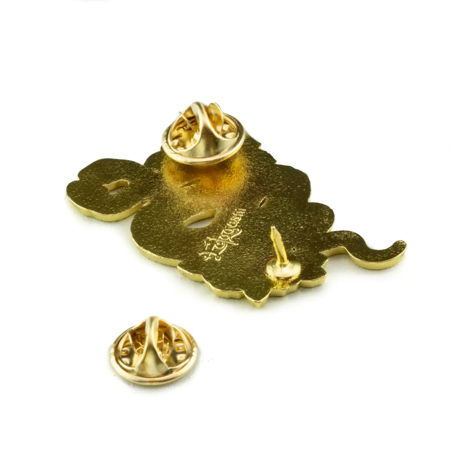 Two Headed Snake Gold Enamel Pin