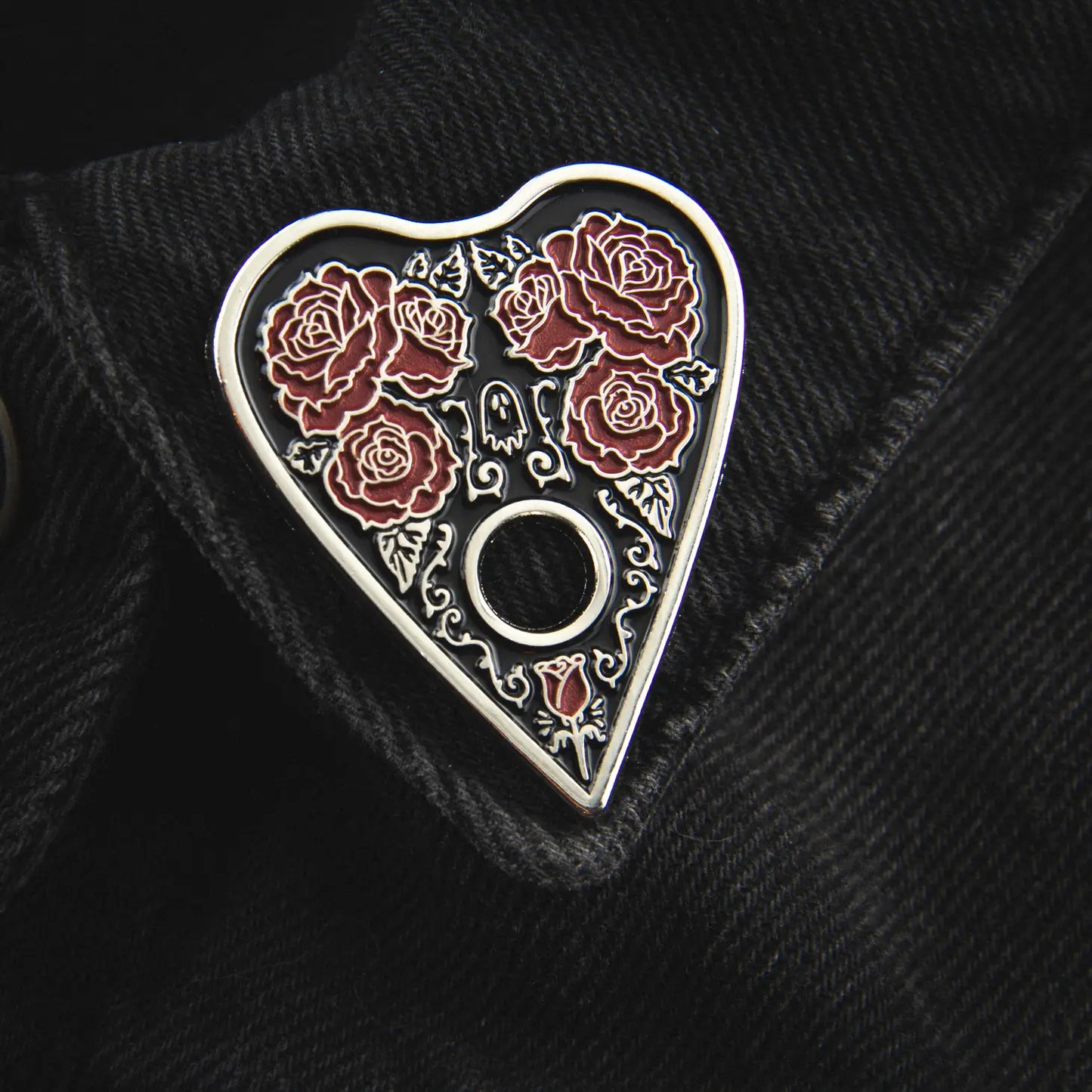 Rose Ouija Planchette Enamel Pin