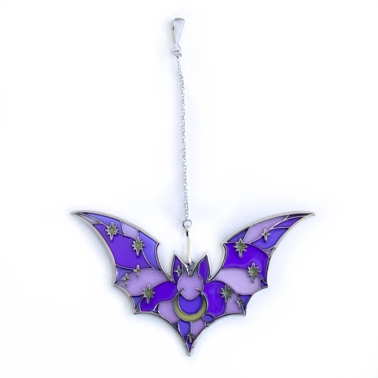 Purple Stained Glass Bat Sun-catcher Ornament