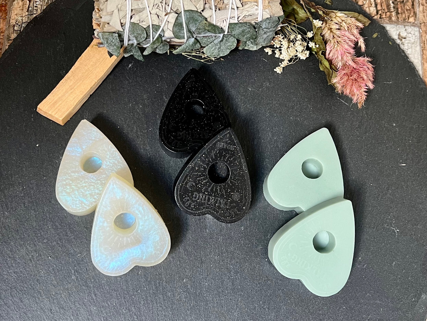 Mystery Planchette Shaped Chime Candle Holders
