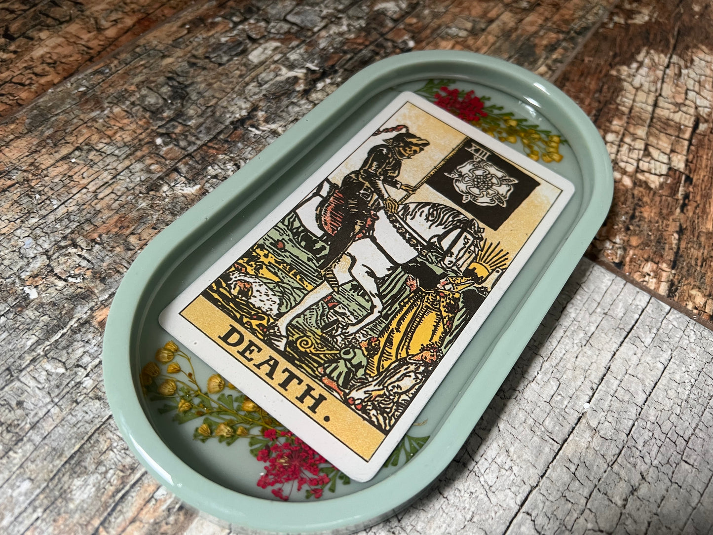 Sage Green Death Tarot Tray