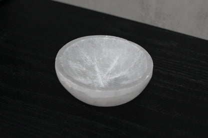 Hand-Carved 3" Selenite Recharging Bowl