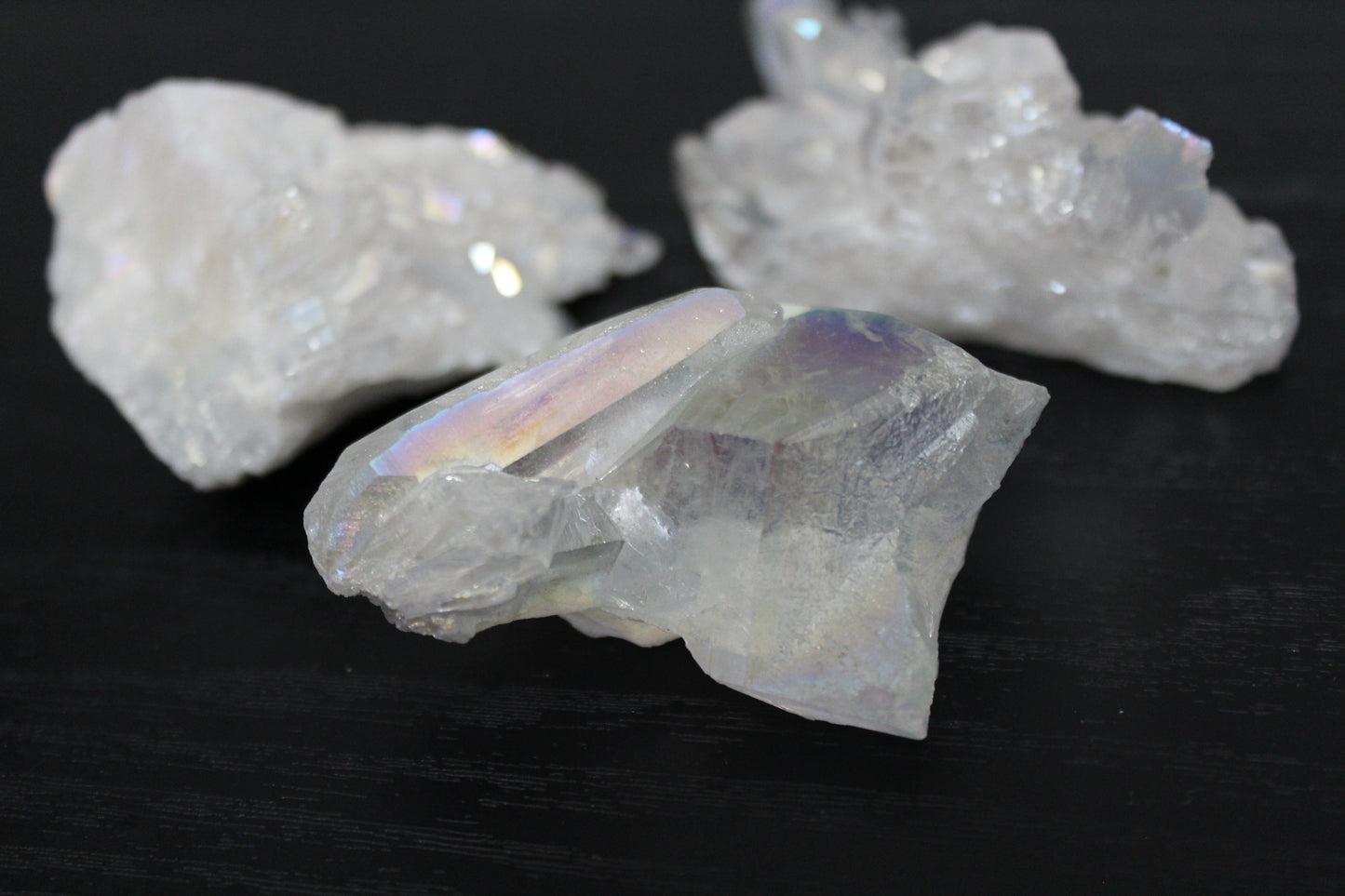 Angel Aura Quartz Clusters