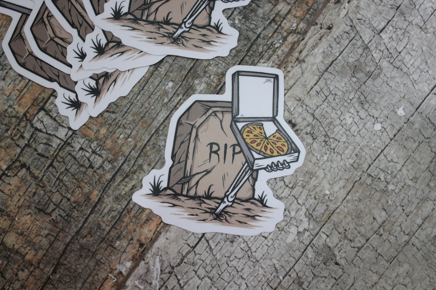 Graveside Pizza Delivery Vinyl Sticker