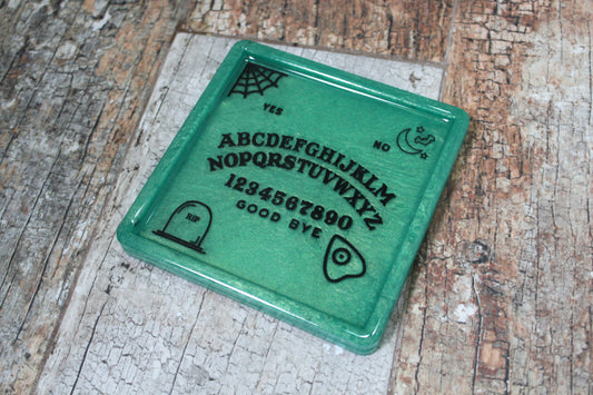 Mini Square Ouija Tray in Green and Black