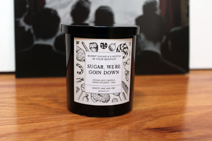 Fall Out Boy - Sugar We're Goin Down | Burnt Sugar & A Notch in Your Bedpost | 10oz Soy Candle