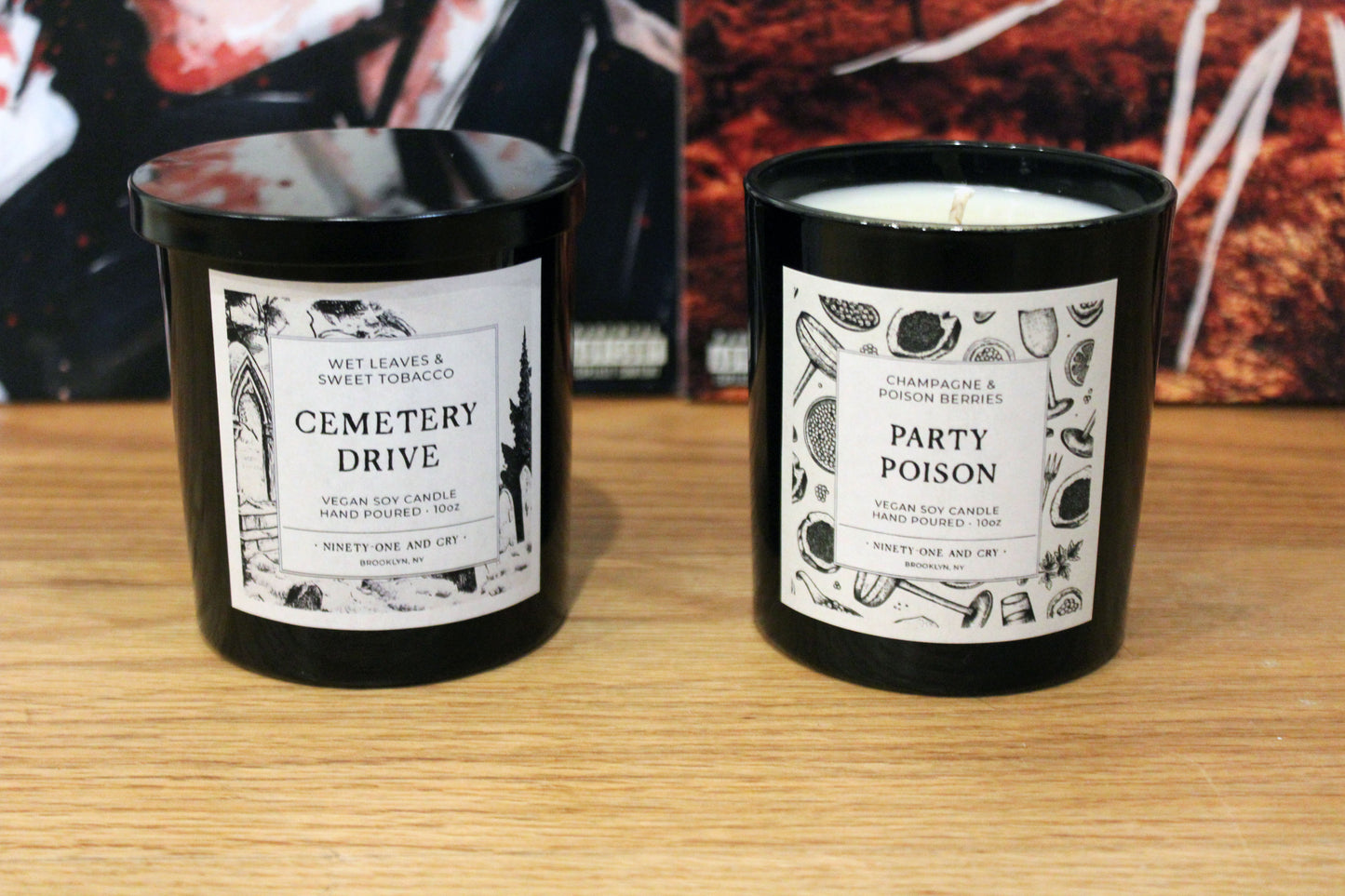 My Chemical Romance Candle Bundle - Cemetery Drive & Party Poison | Set of 2 10oz Soy Candles