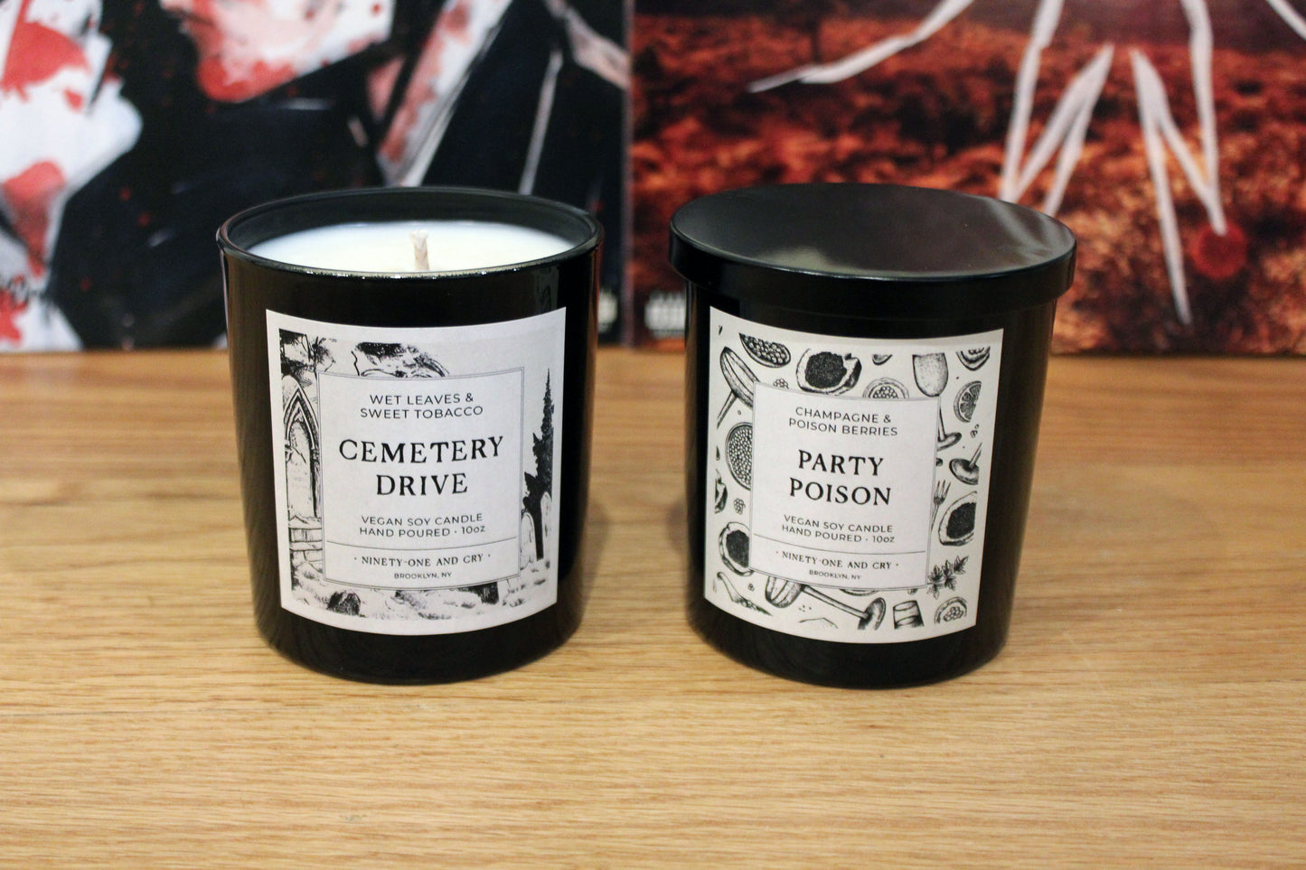 My Chemical Romance Candle Bundle - Cemetery Drive & Party Poison | Set of 2 10oz Soy Candles