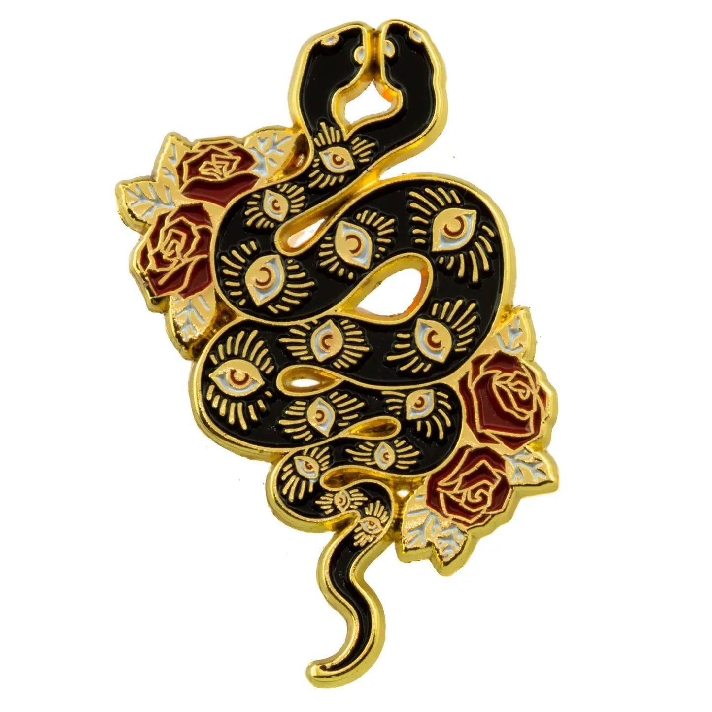 Two Headed Snake Gold Enamel Pin