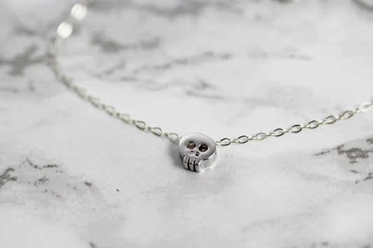 Teeny Skull Bracelet in Silver